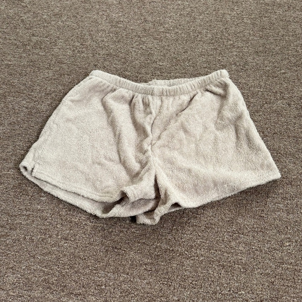 Skims Terry Beach Short Stone Beige Terry Cloth Cover-Up CU-SHO-8002W XXS NEW